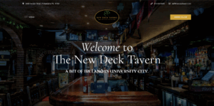 Custom WordPress website design for The New Deck Tavern in Philadelphia